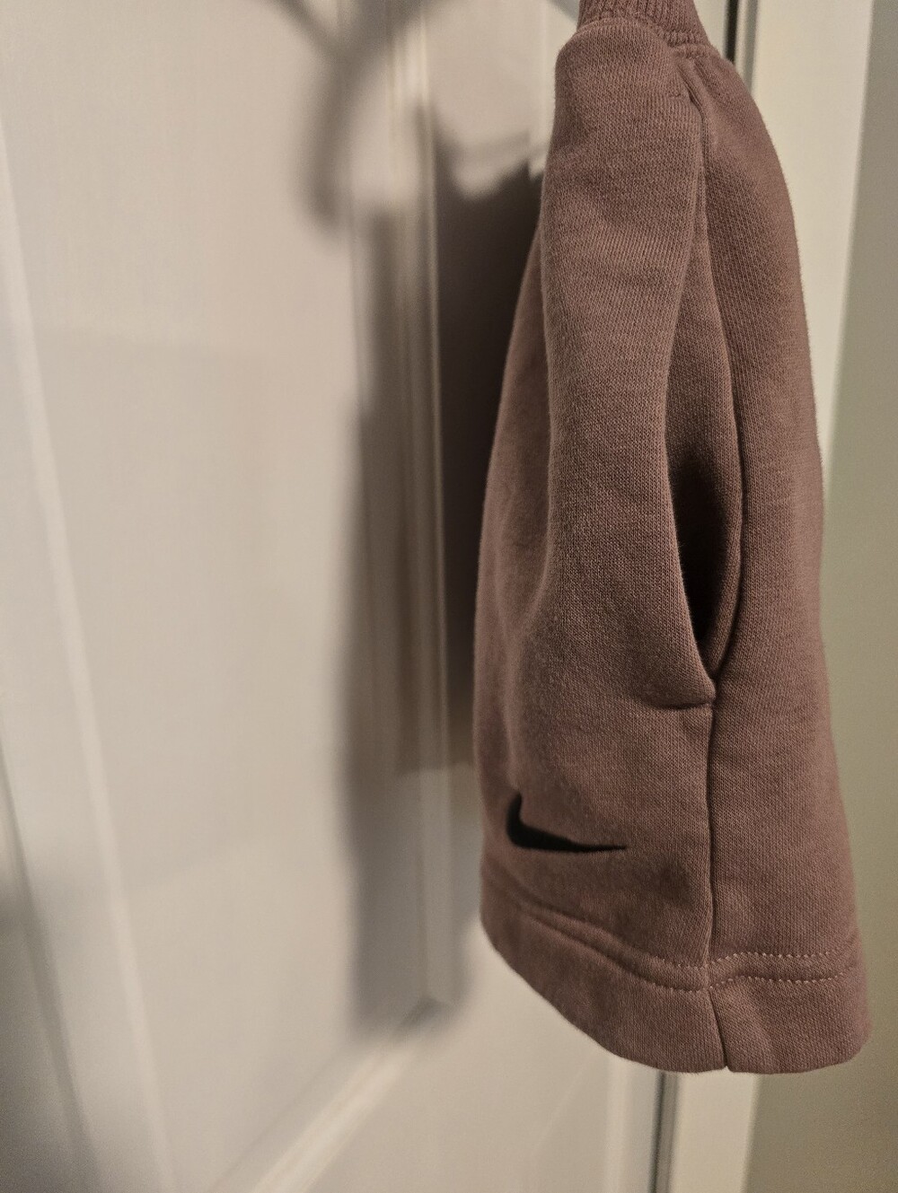 Nike Women's Rose Brown Drawstring Fleece Athletic Shorts - Picture 3 of 7